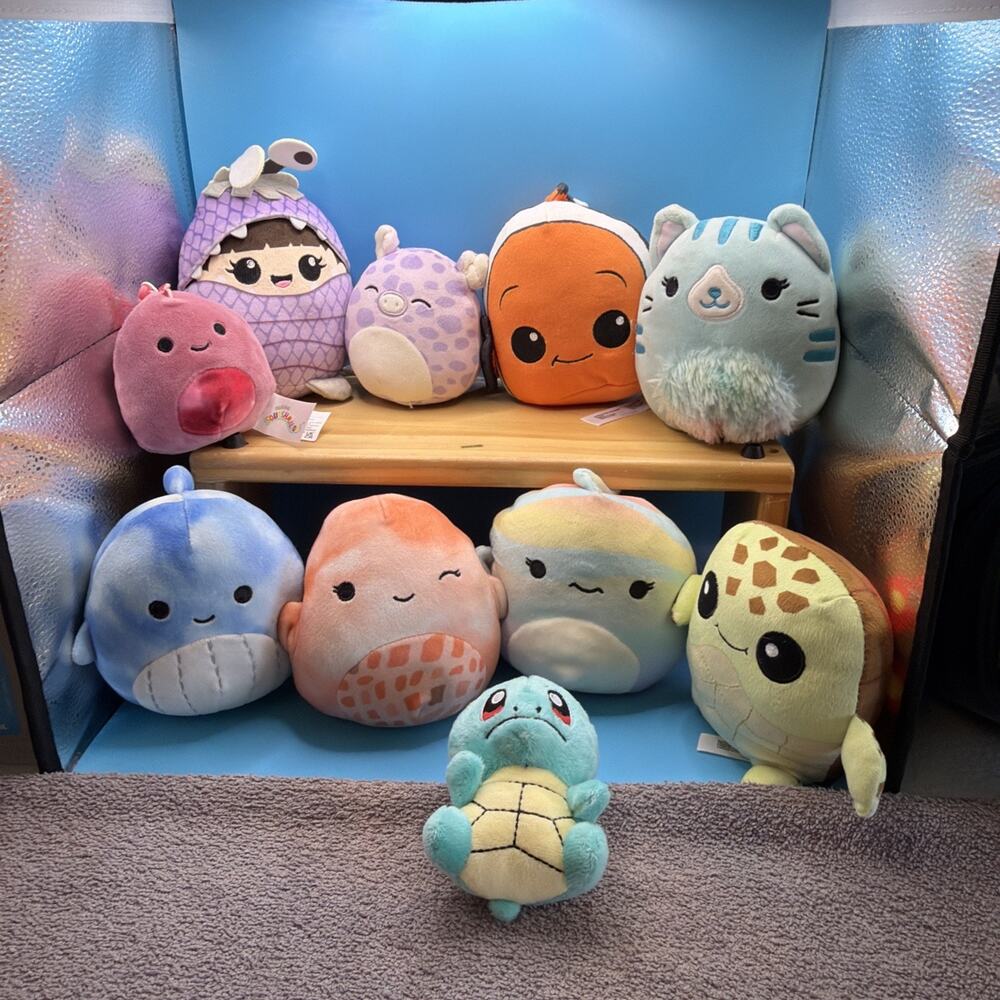 Squishmallow Plush Set Of 10 Various Characters & Sizes Cute And Fun